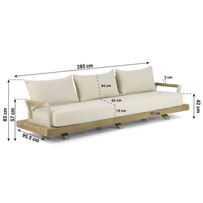 Santika Supreme lounge tuinbank 3-zits