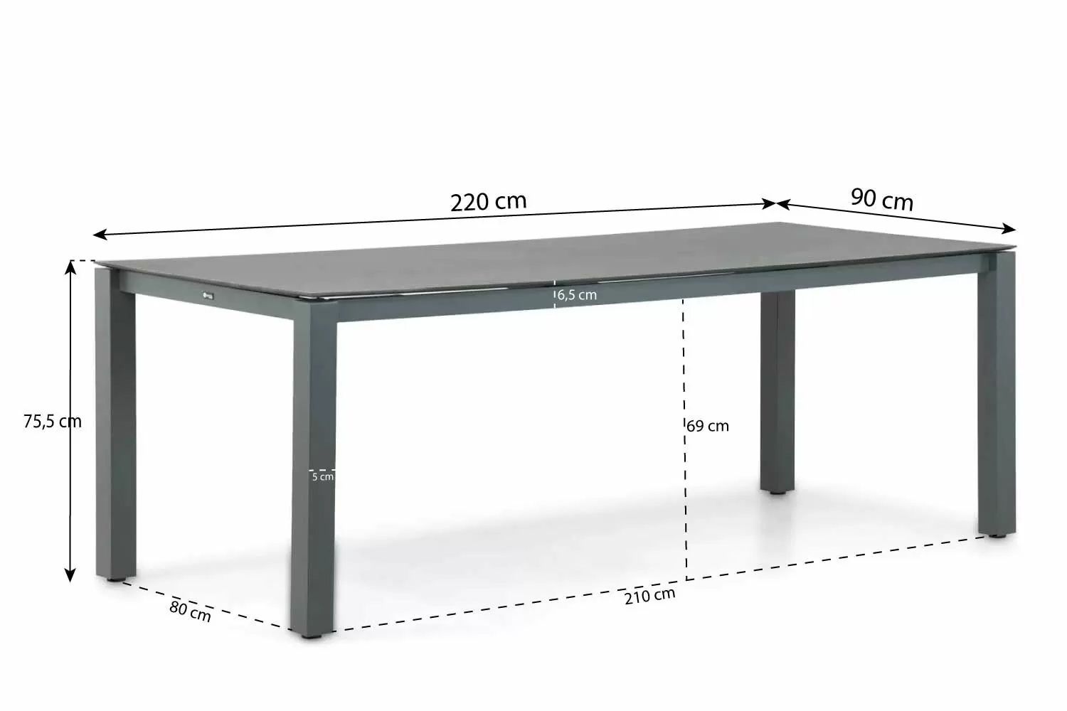Santika Yoko dining tuintafel 220 x 90 cm