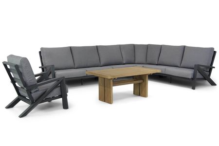 Santika Cinta/Brighton 140 cm hoek loungeset 6-delig