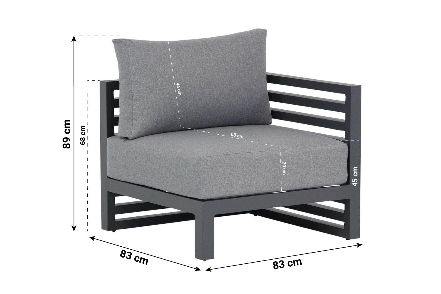 Santika Jaya hoek loungeset 3-delig thumbnail