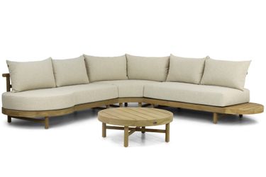 Santika Kayu hoek loungeset 4-delig