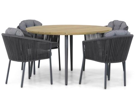 Santika Novita/Montana 130 cm rond dining tuinset 5-delig