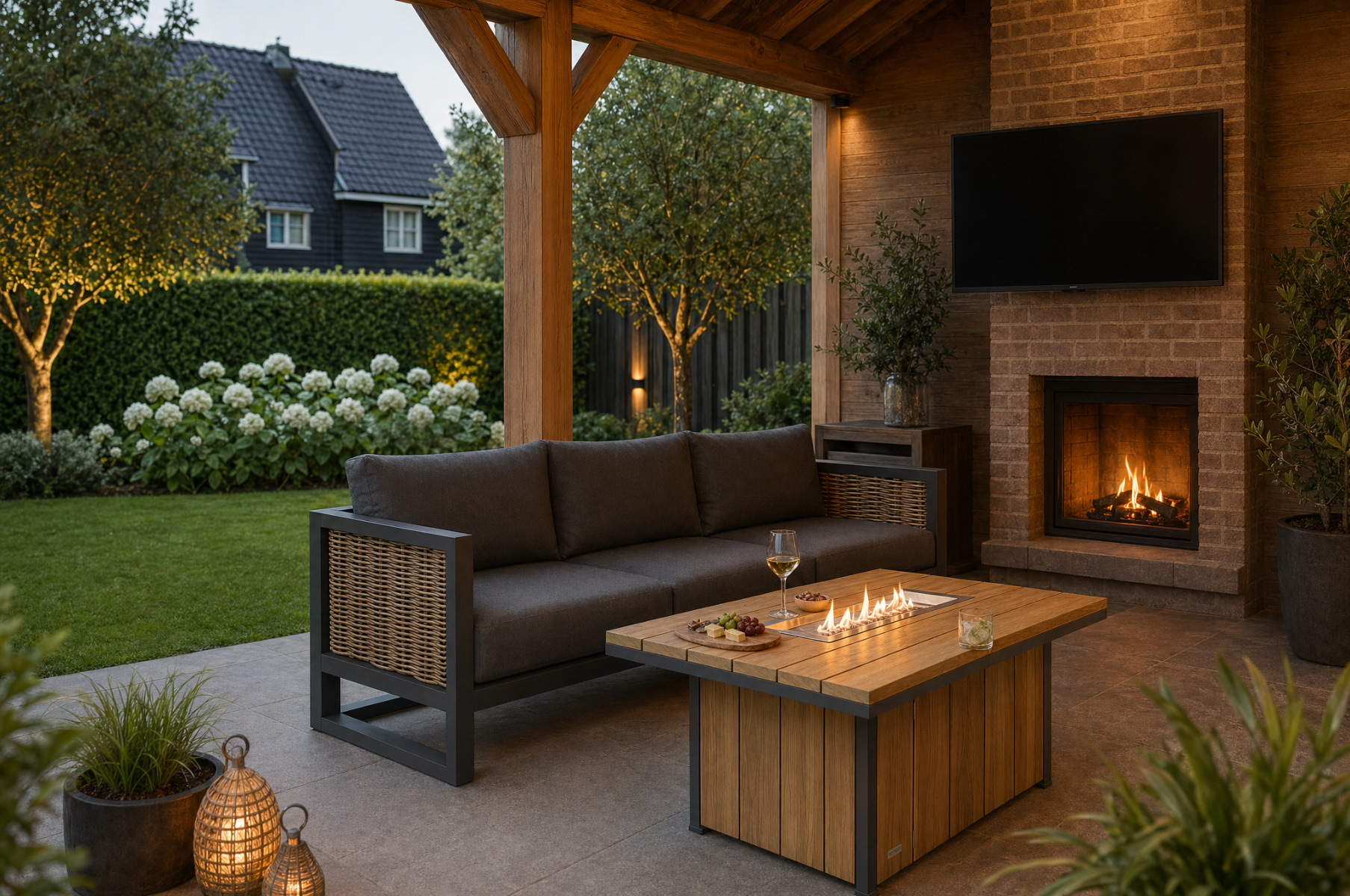 Santika Salviano/Seaside 120 cm lounge tuinbank 4-delig