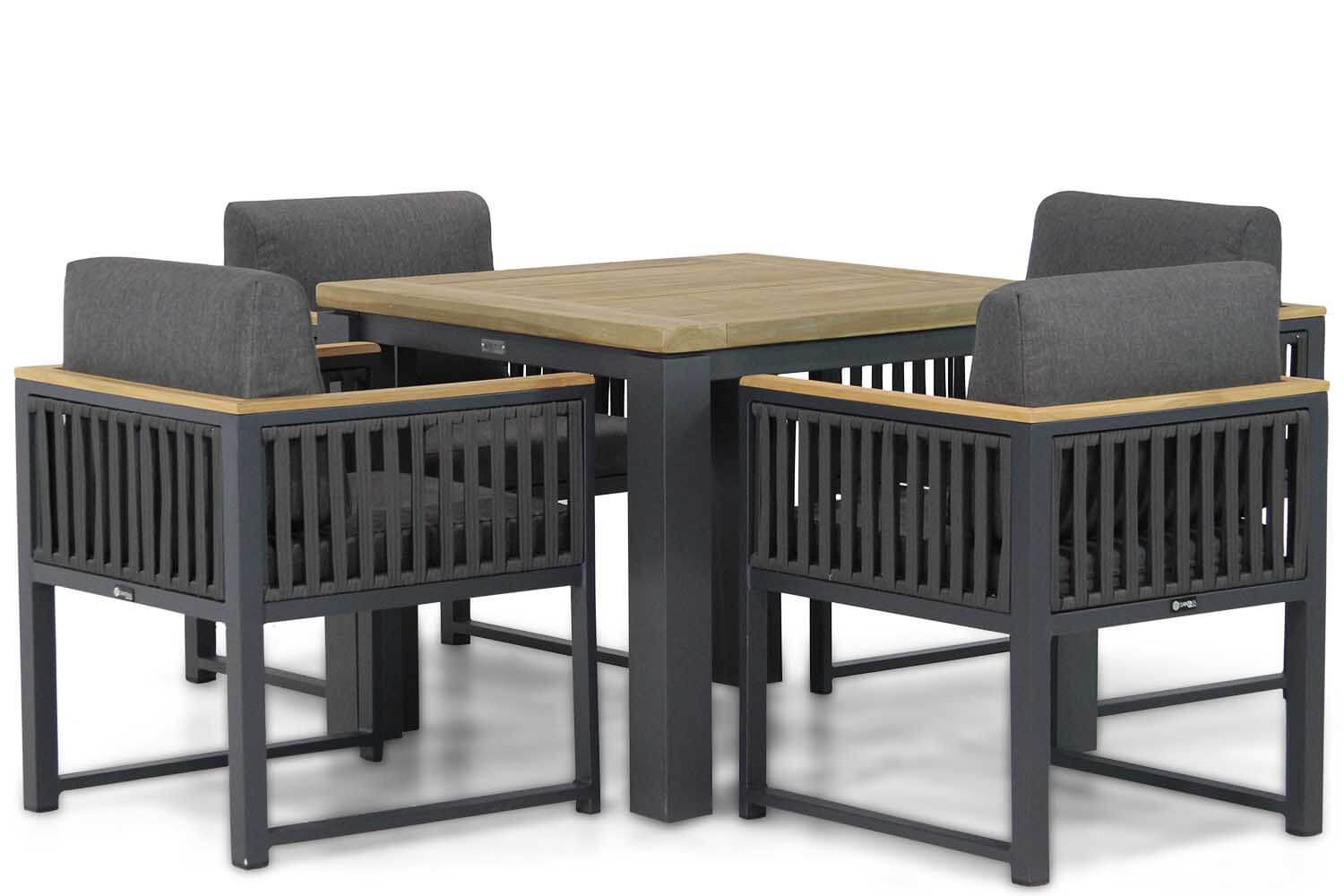Santika Shadow/Veneto 90 cm dining tuinset 5-delig thumbnail