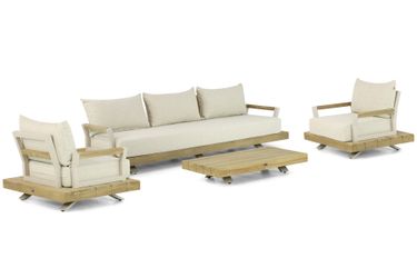 Santika Supreme stoel-bank loungeset 4-delig
