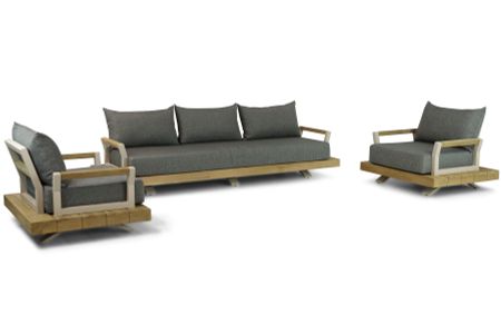 Santika Supreme stoel-bank loungeset 3-delig