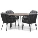 Santika Tendenza/Matale 125 cm rond dining tuinset 5-delig thumbnail