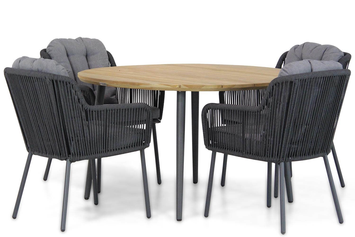 Santika Tendenza/Montana 130 cm rond dining tuinset 5-delig thumbnail