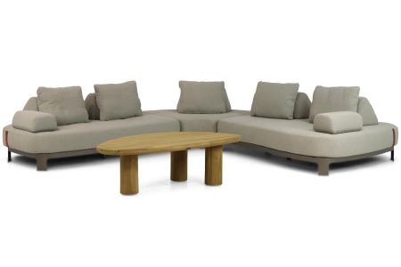 4 Seasons Outdoor Santorini/Riah 135 cm hoek loungeset 4-delig
