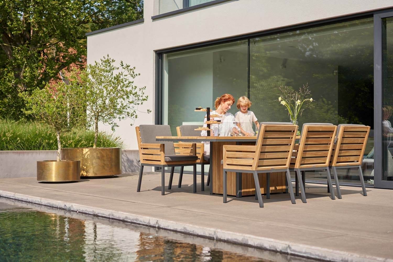 Garden Collections Buckingham/Seaside 220 cm dining tuinset 7-delig