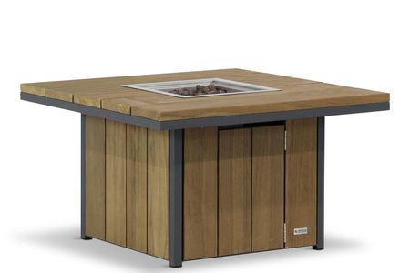 Lifestyle Seaside lounge vuurtafel 90 x 90 cm antraciet