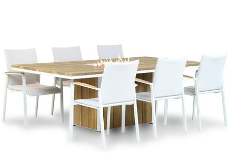 Lifestyle Brandon/Seaside 220 cm dining tuinset 7-delig