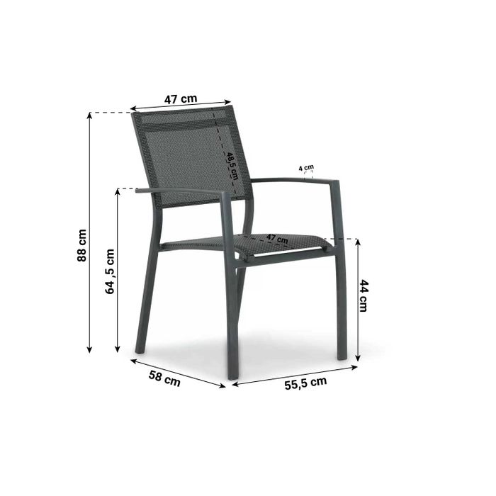 Lifestyle Sella/Porto 160 cm dining tuinset 5-delig