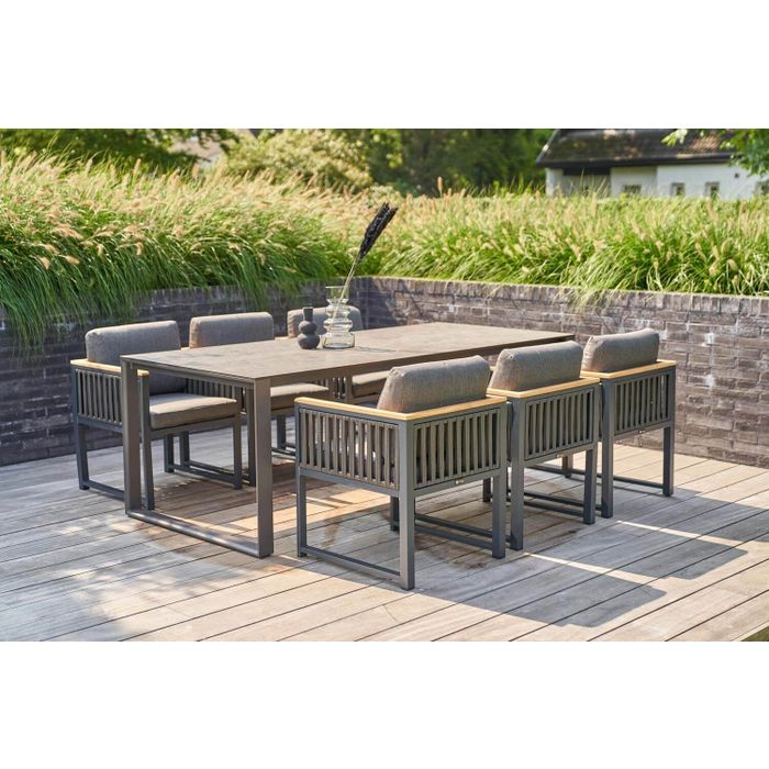 Santika Shadow/Veneto 180 cm dining tuinset 5-delig