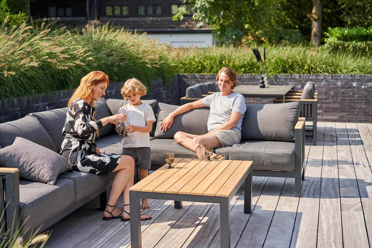 Santika Shadow/Riviera 75 cm hoek loungeset 4-delig