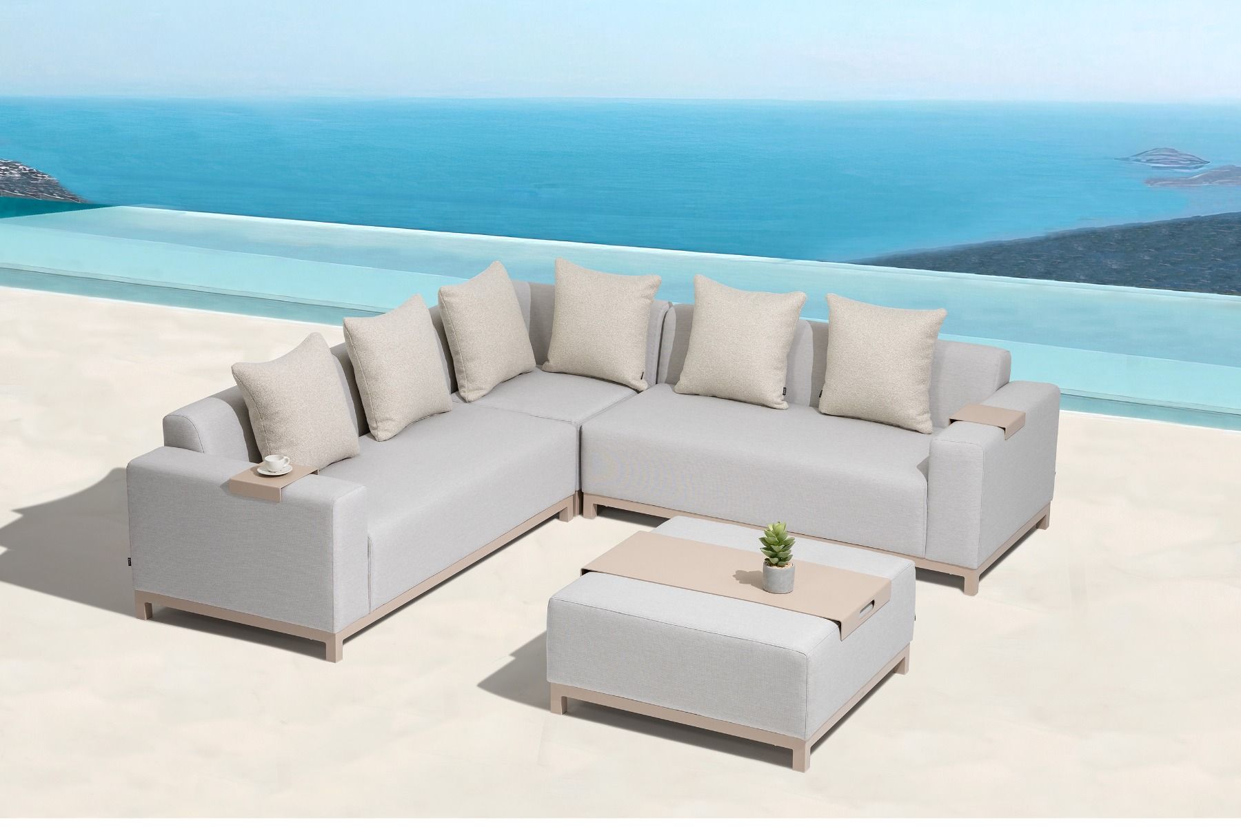 De Laan Soleil hoek loungeset 4-delig