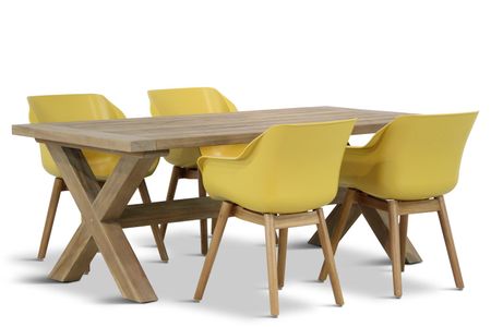 Hartman Sophie teak/Oregon 200 cm dining tuinset 5-delig 