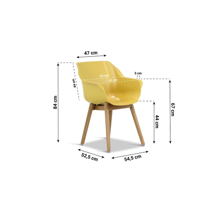 Hartman Sophie dining tuinstoel met teakpoot