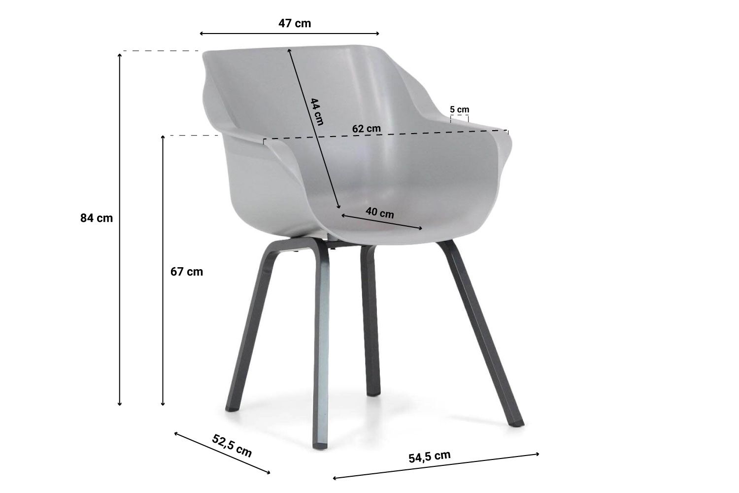 Hartman Sophie element/Varano 160 cm dining tuinset 5-delig