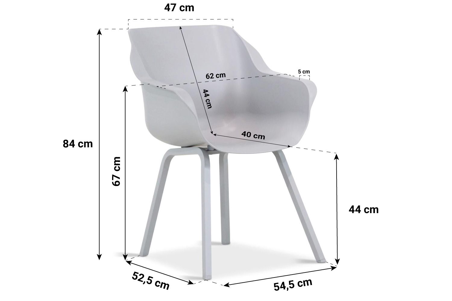 Hartman Sophie element/Brighton 100 cm dining tuinset 5-delig