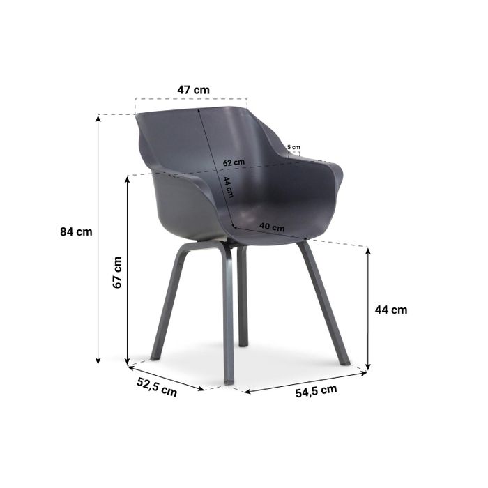 Hartman Sophie element/Cardiff 180 cm dining tuinset 5-delig