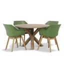 Hartman Sophie teak/Sand City rond 120 cm dining tuinset 5-delig thumbnail