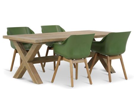 Hartman Sophie teak/Oregon 200 cm dining tuinset 5-delig 
