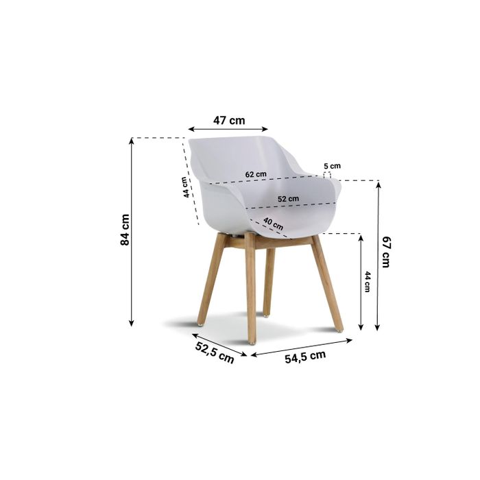 Hartman Sophie teak/Sand City rond 160 cm dining tuinset 7-delig