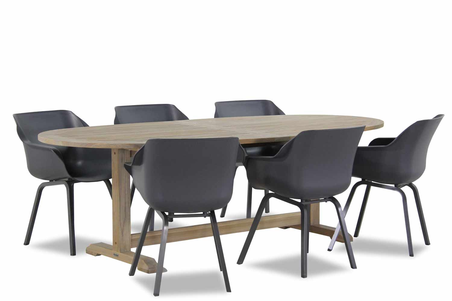 Hartman Sophie element/Brighton ovaal 240 cm dining tuinset 7-delig thumbnail