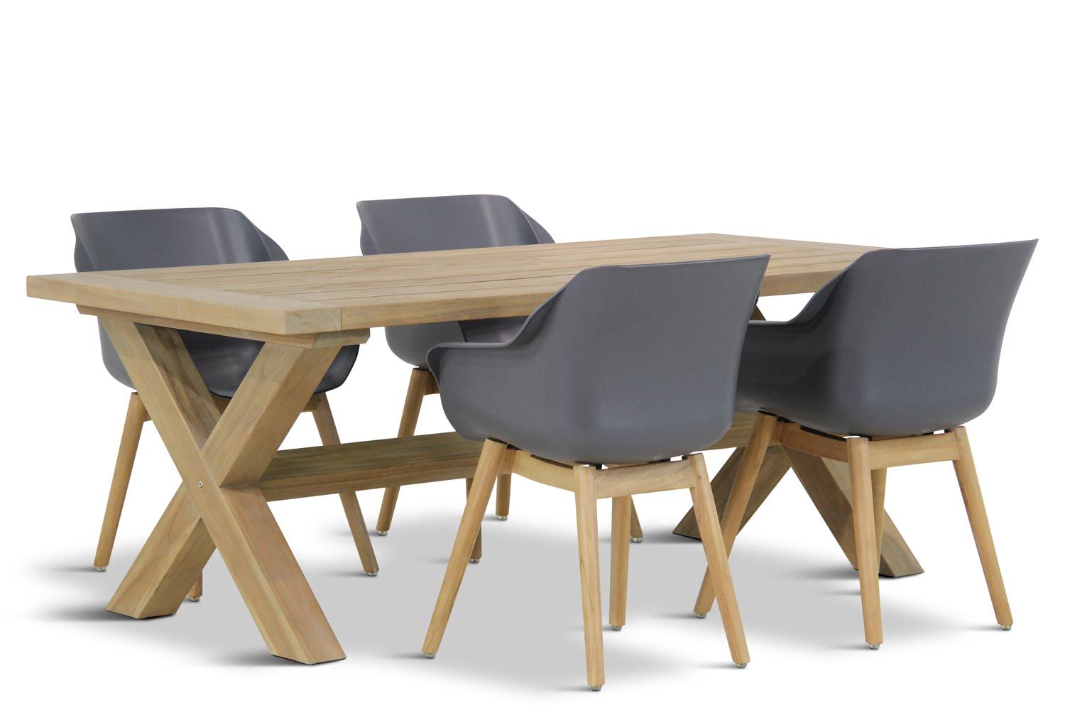 Hartman Sophie teak/Oregon 200 cm dining tuinset 5-delig  thumbnail