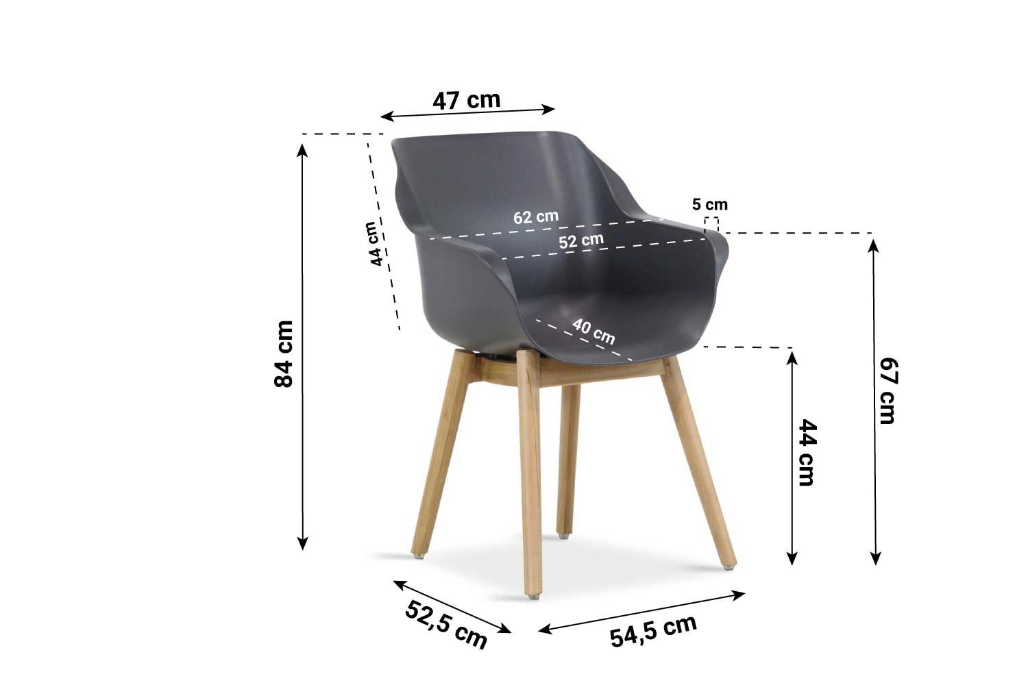 Hartman Sophie teak/Oregon 200 cm dining tuinset 5-delig 