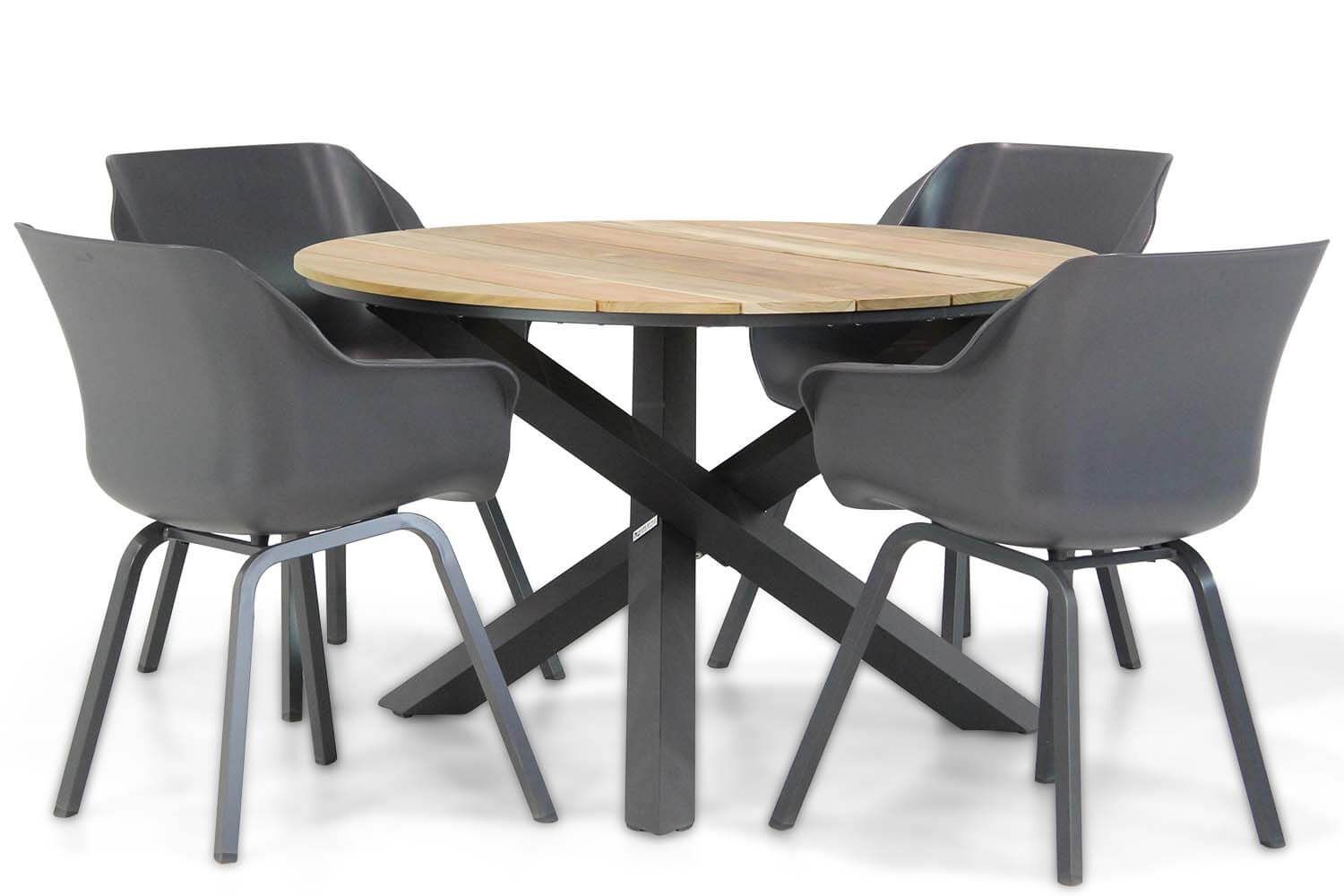 Hartman Sophie element/Fabriano 120 cm rond dining tuinset 5-delig thumbnail