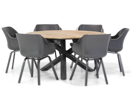 Hartman Sophie element/Fabriano 150 cm rond dining tuinset 7-delig
