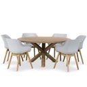 Hartman Sophie teak/Sand City rond 160 cm dining tuinset 7-delig thumbnail