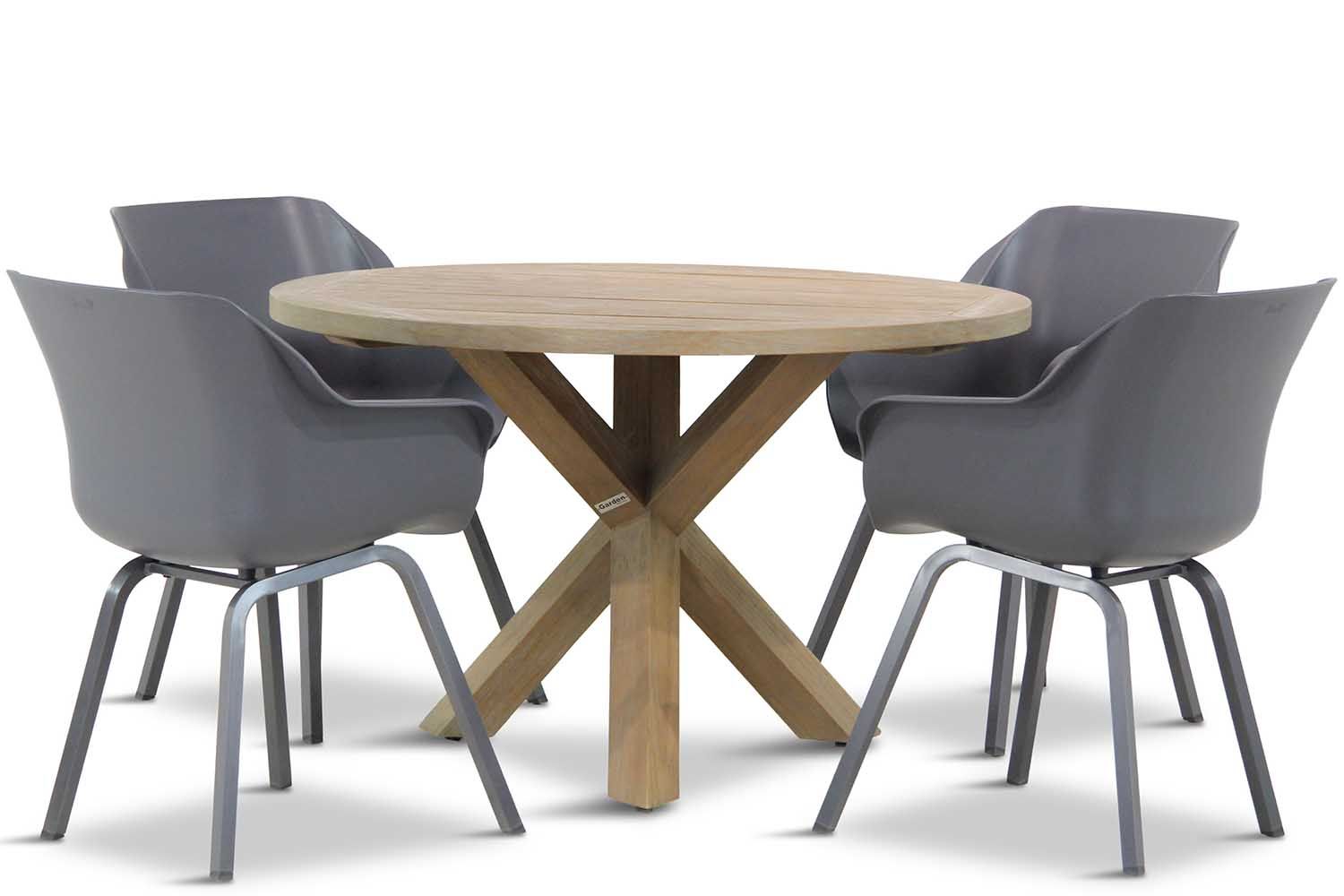 Hartman Sophie element/Sand City rond 120 cm dining tuinset 5-delig thumbnail