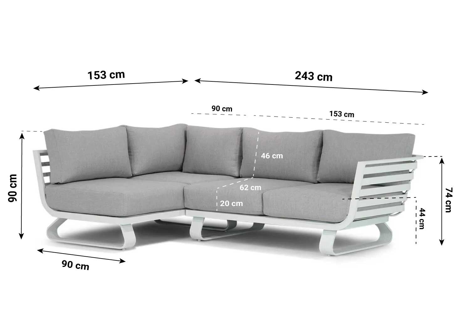 Santika Sovita hoek loungeset 3-delig