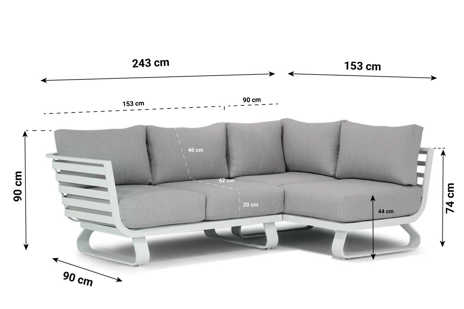 Santika Sovita hoek loungeset 3-delig