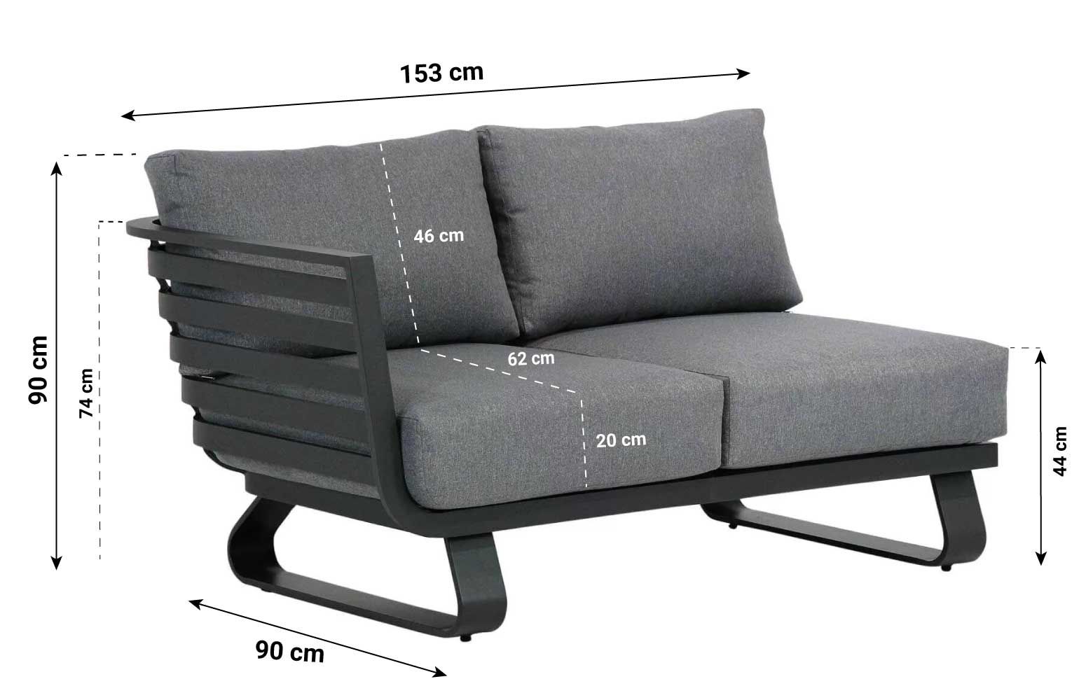 Santika Sovita hoek loungeset 3-delig - Quick Dry Foam