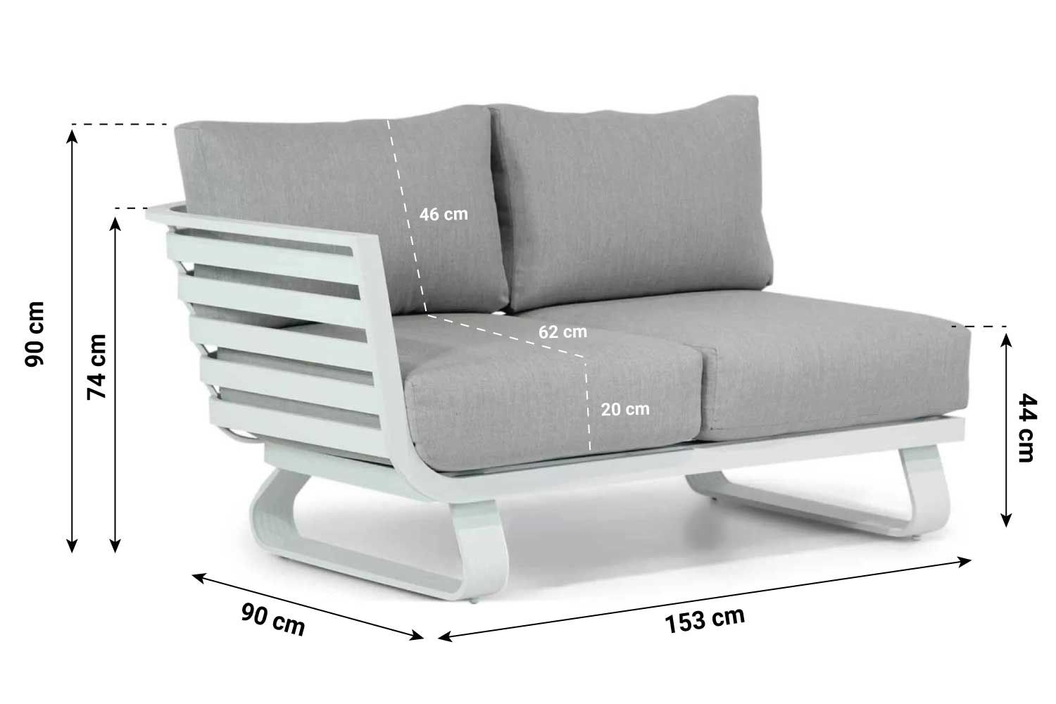 Santika Sovita hoek loungeset 4-delig - Quick Dry Foam