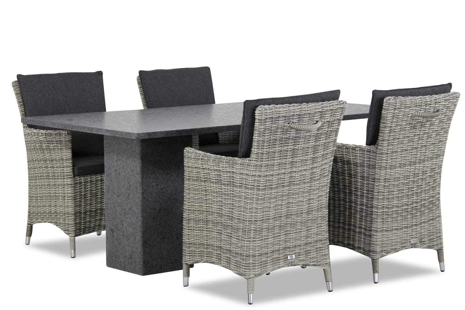 Garden Collections Springfield/Graniet 180 cm dining tuinset 5-delig thumbnail
