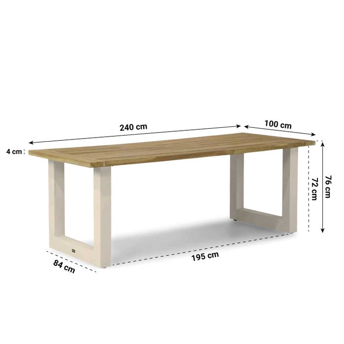 Lifestyle Talai dining tuintafel 240 x 100 cm