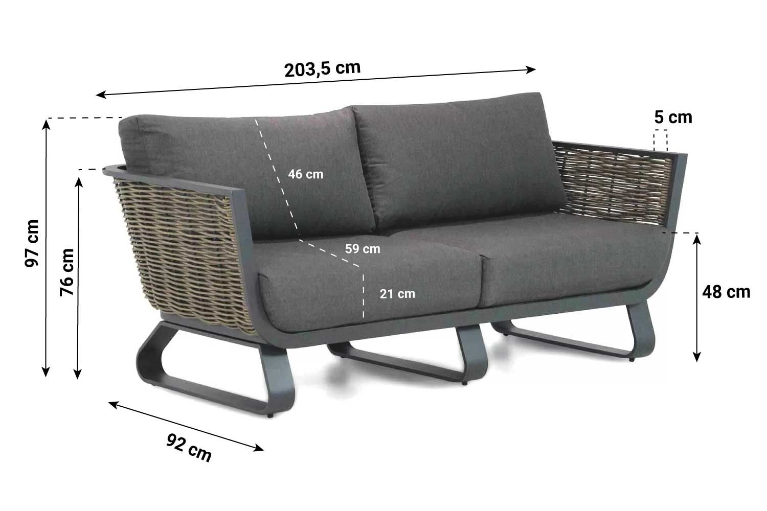 Santika Tika lounge tuinbank - Quick Dry Foam thumbnail