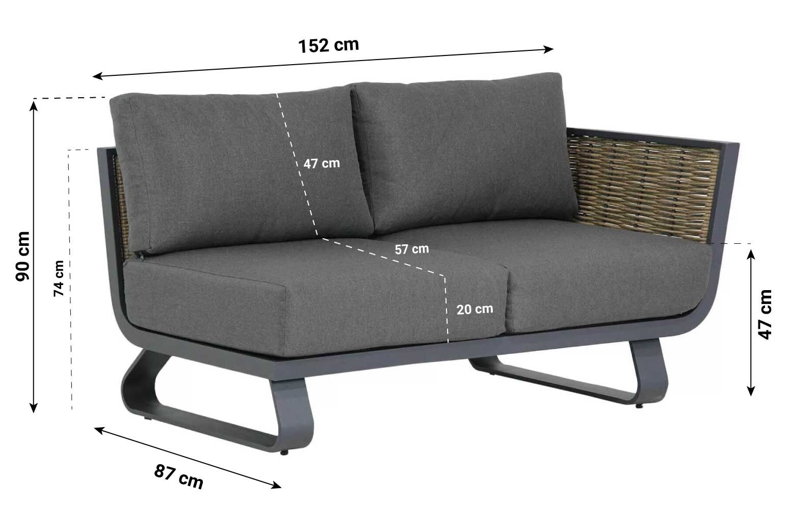Santika Tika chaise longue loungeset 4-delig