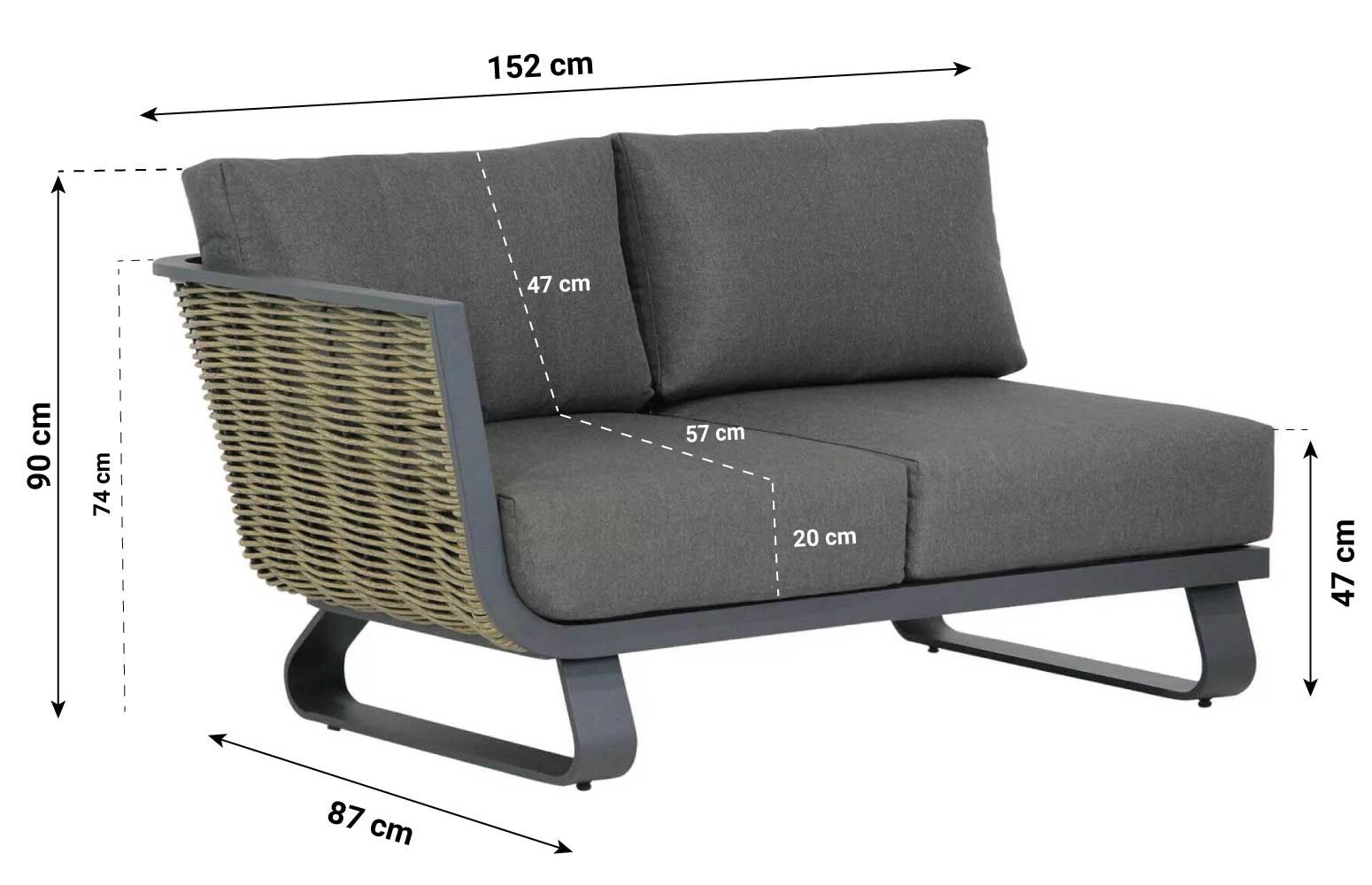 Santika Tika chaise longue loungeset 4-delig thumbnail