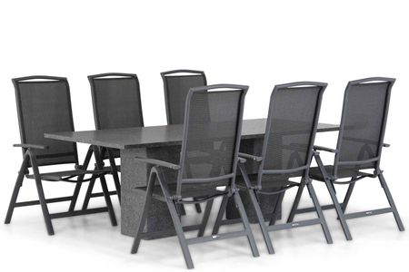 Lifestyle Tirana/Graniet 220 cm dining tuinset 7-delig