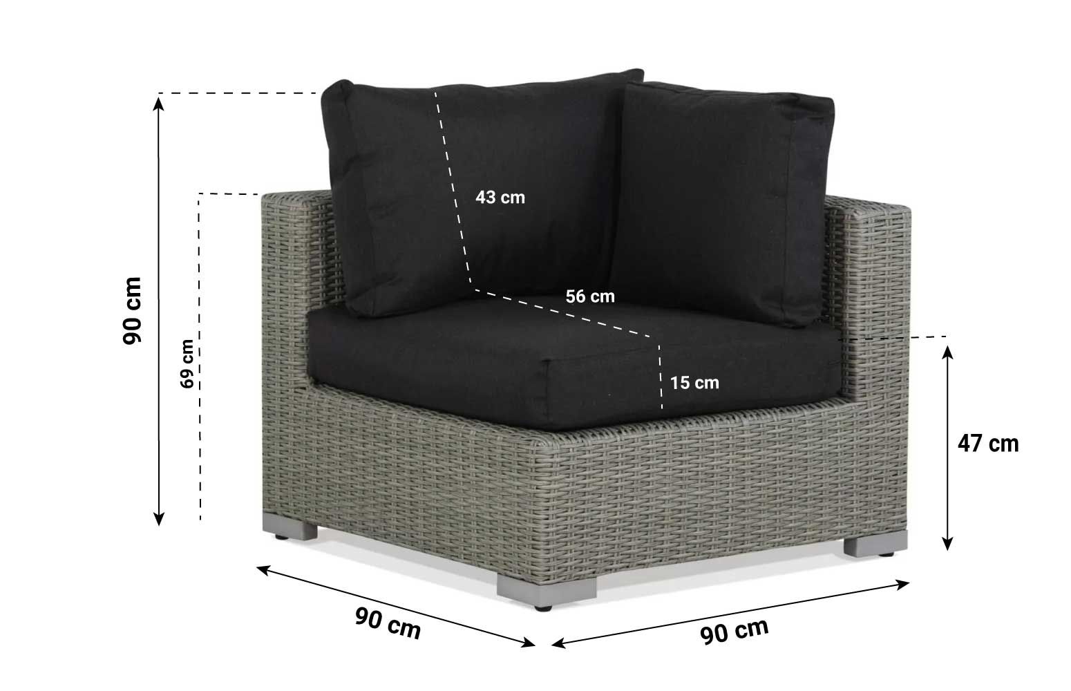 Garden Collections Toronto hoek loungeset 7-delig thumbnail
