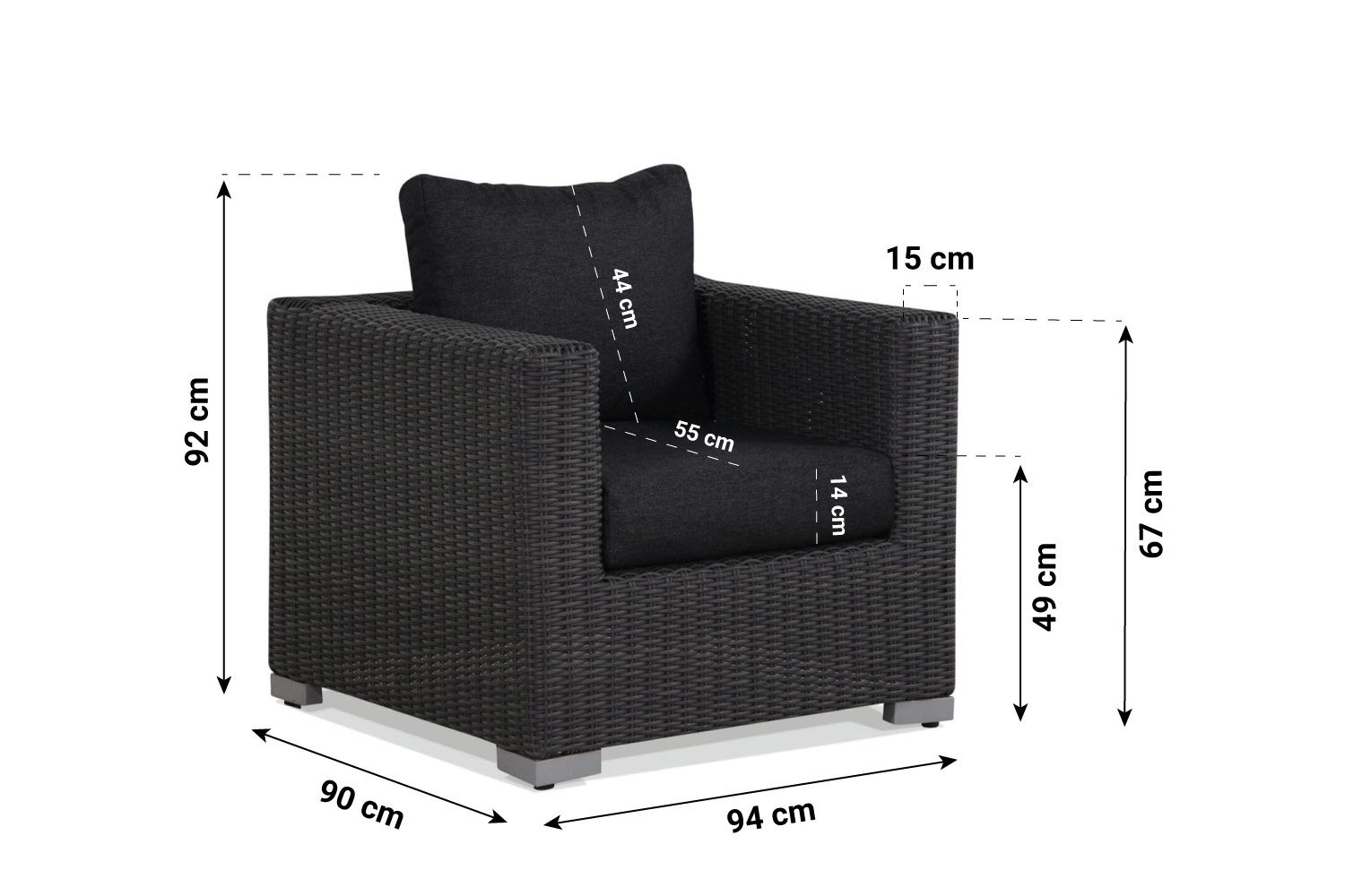 Garden Collections Toronto/Arenas stoel loungeset 5-delig thumbnail