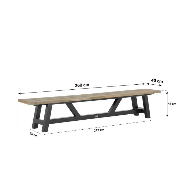 Garden Collections Oxbow/Trente 260 cm dining tuinset 5-delig