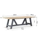 Garden Collections Oxbow/Trente 260 cm dining tuinset 5-delig thumbnail