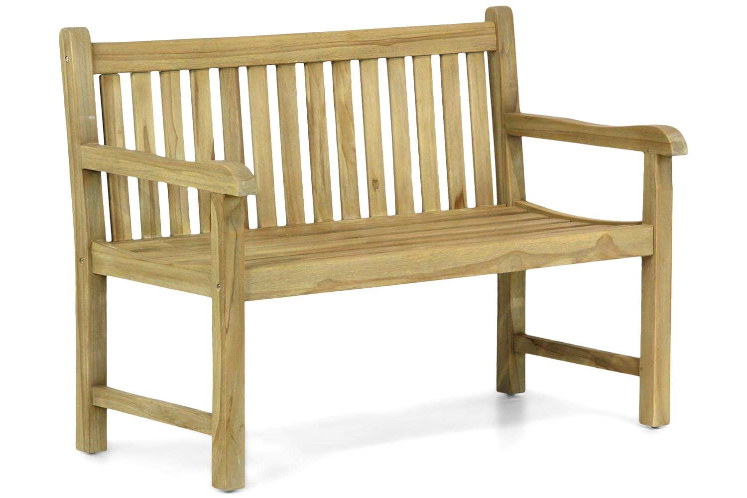 Garden Collections Preston tuinbank teak 120 cm incl. kussen antraciet